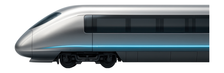 High-speed locomotive with a rounded front and continuous side glazing