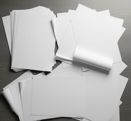 blank white paper on white