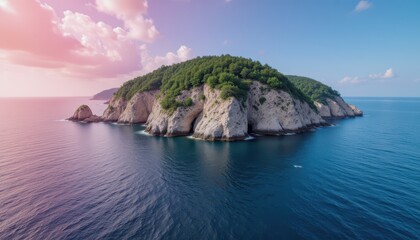 Fototapeta premium Vast expanse of tranquil blue waters under a serene sky calm