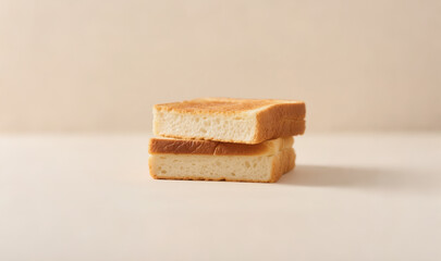 slices of bread on a plate