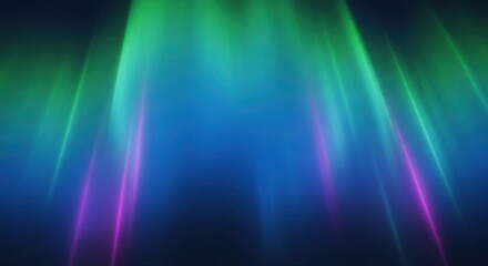 Vibrant aurora borealis display of green purple and blue light