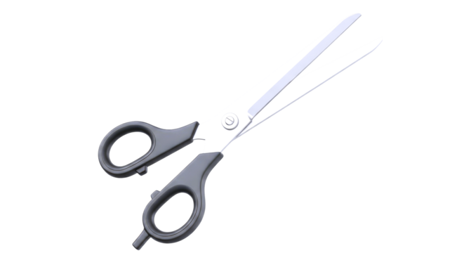 precision pet grooming scissors 3d model of essential styling tools for animated characters, isolated on transparent background