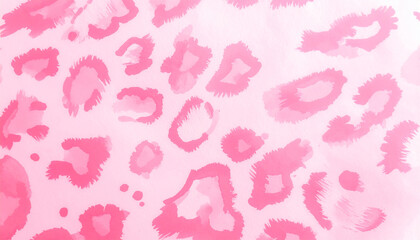 Pink leopard spots pattern abstract watercolor leopard print