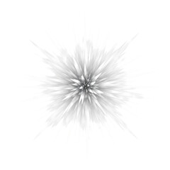 Monochromatic Burst: Abstract Radial Design Element isolated on transparent background