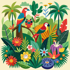 Fototapeta premium birds on the tree