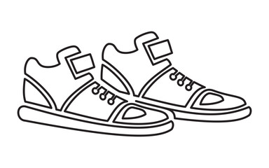 shoe line art