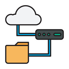 Cloud storage Sticker