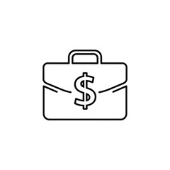 Portfolio with a Dollar Sign Business Investments and Financial Prosperity