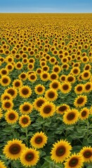 Sunny Field of Sunflowers