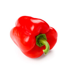 Red bell pepper on white background