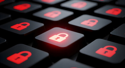 Cybersecurity Digital Privacy Data Protection Secure Network Online Safety Password Encryption Firewall Secure Key Internet Protection System Hacker