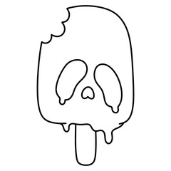 Halloween Popsicle outline