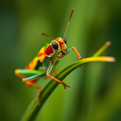 Naklejka premium Colorfu of Grasshopper 