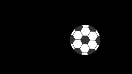 Bouncing soccer ball, green background and transparent background, looping, sports football animation motion graphic with alpha channel.