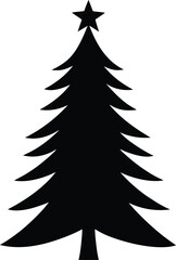 Obraz premium Christmas Tree Silhouette