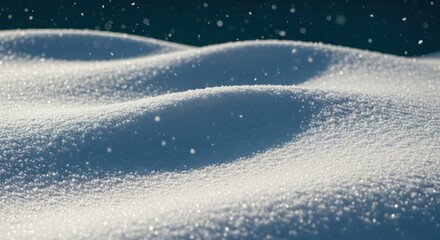 Snowy Landscape with Falling Snow - Winter Scene