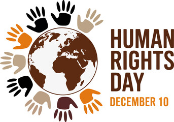 Fototapeta premium Human Rights Day Banner Design.