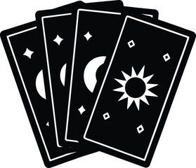 Drawn Tarot Card vector on transparent background