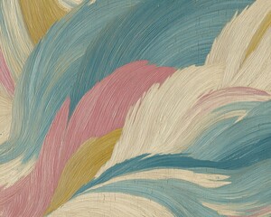 Abstract Painting With Brushstrokes And Colors