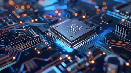 Integrated Microchip: Compact Semiconductor for Electronics – High Performance, Low Power Consumption. Supports Data Processing, Signal Control. Essential for Modern Tech & Industrial Applications.