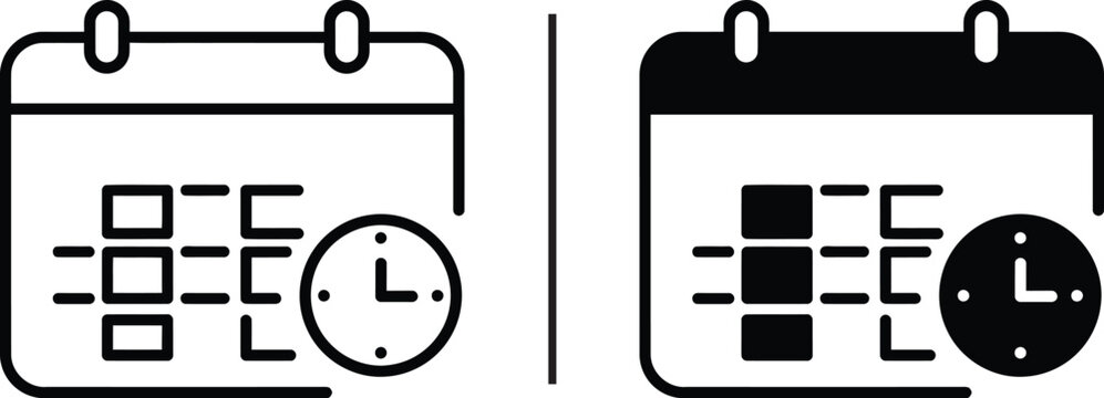 Calendar and Time: A clean, modern depiction of a calendar intertwined with a clock, symbolizing time-sensitive schedules and deadlines.