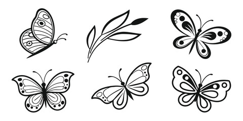 butterfly-creative-icons-set---6-minimalist-icons-