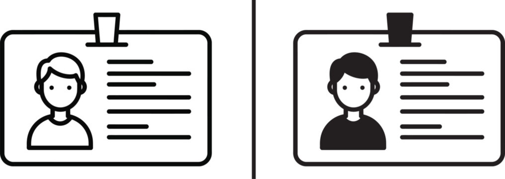 Identity Card: A modern vector illustration showcases an identity card. The design prioritizes clarity and usability, ensuring key information is easily readable.