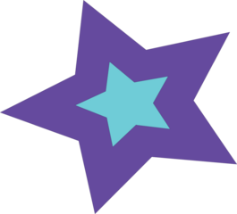 Star Shape PNG | Blue & Purple Star Vector Illustration