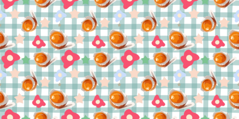 easter eggs seamless pattern