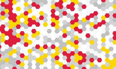 Bold Honeycomb Pattern with Crimson Red Background