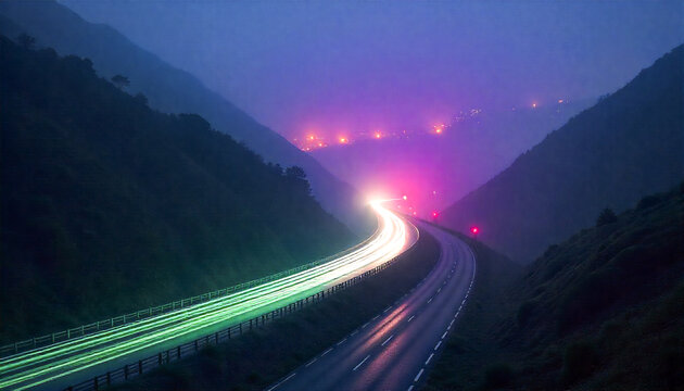 sunset on the highway image background
