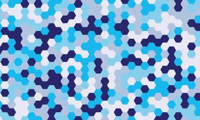 Modern Honeycomb Pattern Design with Midnight Blue Background