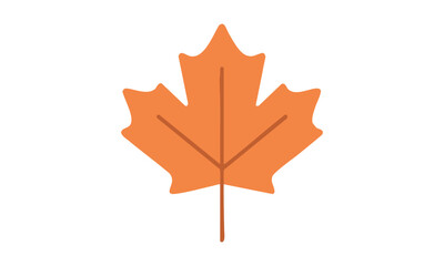 Orange Maple Leaf Clip Art – Autumn Seasonal Nature Illustration