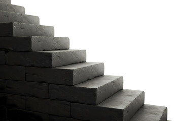 Ascending Steps A Metaphor for Growth and Progress isolated on transparent background