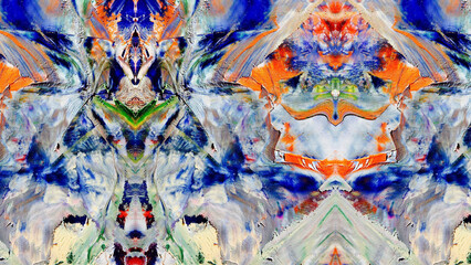 Fototapeta premium Abstract art background . Hand painting artwork on canvas .