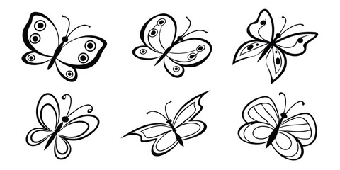 butterfly-pattern-icon-pack-icons-set---6-minimali