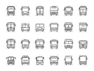Bus Ultra Minimalist Line Art Design