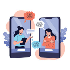 Online therapy sessions facilitate communication and mental well-being support for individuals seeking help