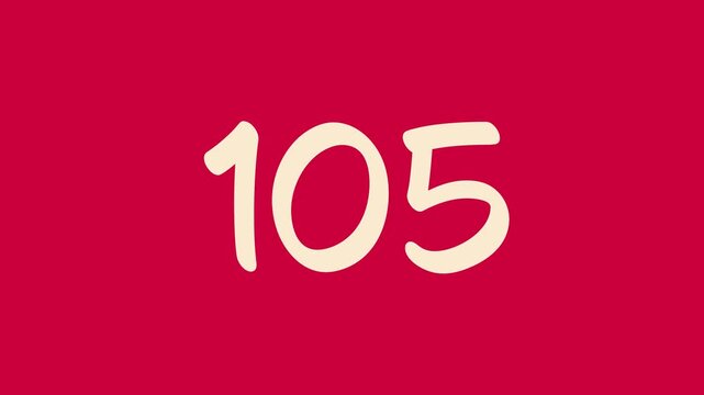 110 second countdown timer with beige number on red backgrounds uitable for presentations, websites, and educational resources     