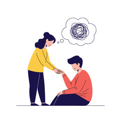 Offering support and understanding during difficult times of mental health struggles and emotional distress