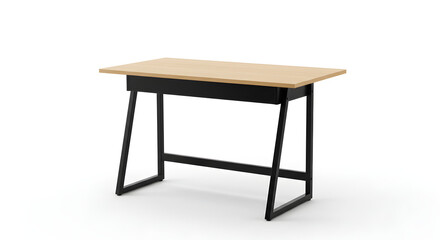 Fototapeta premium Office Computer Table Isolated on White Background