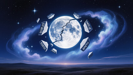 Moon fractures unveil ancient secrets in cosmic landscape
