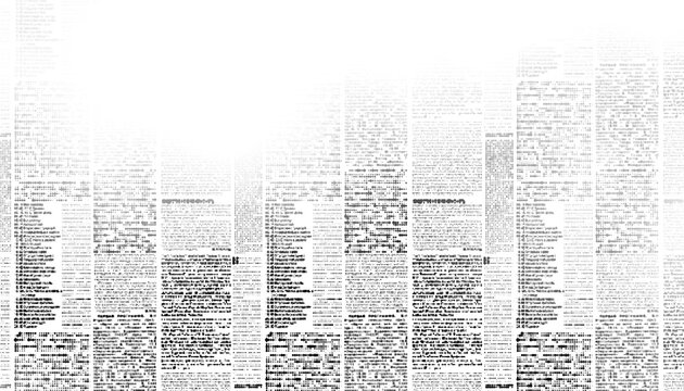 Overlay old white newspaper paper grunge vintage background. Grunge halftone style
