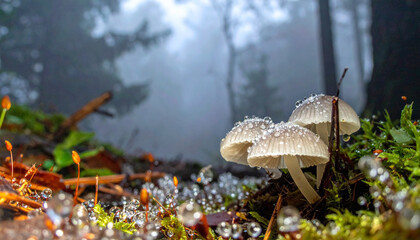 mushrooms in the forest