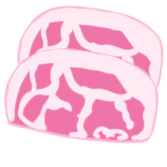 pink raw meat meat simple illustration
生肉　シンプル　イラスト