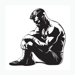 man sitting on the floor