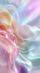 Abstract Holographic Cosmic Mist with Iridescent Colors