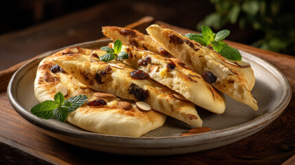 Sweet Peshawari Naan with Raisins and Almonds Lifestyle Shot