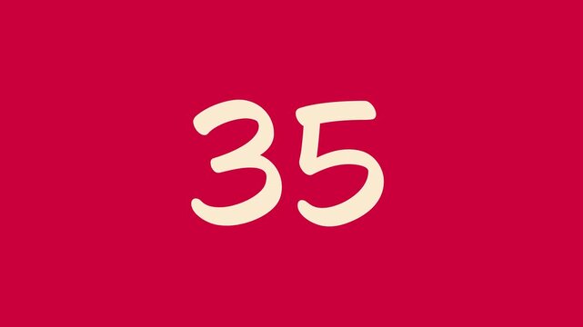 40 second countdown timer with beige number on red backgrounds uitable for presentations, websites, and educational resources   