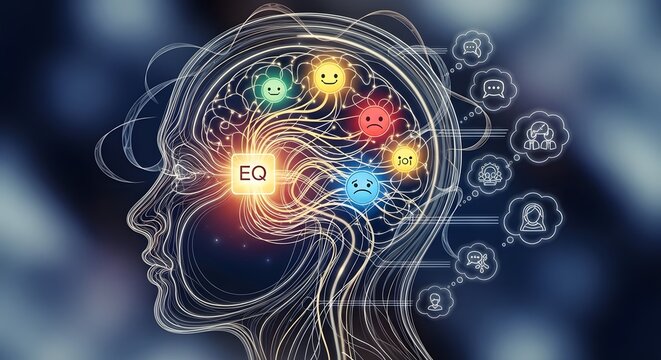 Illustrating the complex pathways of emotional intelligence within the human mind and its impact on perception